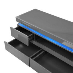 Furniture in Fashion Odessa Grey High Gloss Tv Stand With 5 Drawers And Led Lights - thumbnail 7
