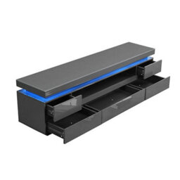 Furniture in Fashion Odessa Grey High Gloss Tv Stand With 5 Drawers And Led Lights - thumbnail 4