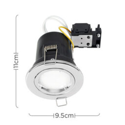 Valuelights Downlight Ip65 Chrome Ceiling Light Fitting 4 Pack With Warm White Bulbs - thumbnail 6