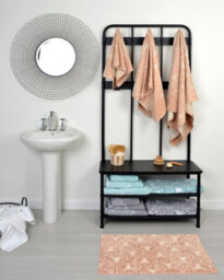 Allure Bath Fashions Geometric Design Non-Slip Bath Mat - Blush Pink - thumbnail 2
