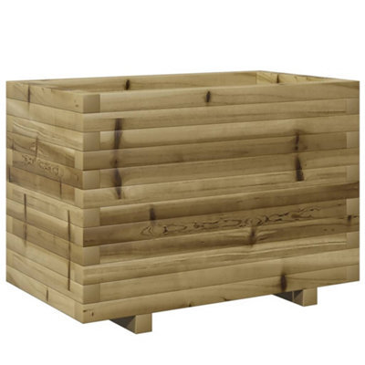 Berkfield Rustic Garden Planter 70X40X49.5 Cm Impregnated Wood Pine - image 1