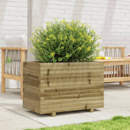 Berkfield Rustic Garden Planter 70X40X49.5 Cm Impregnated Wood Pine - thumbnail 3