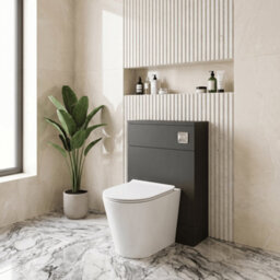 Balterley Alrewas Contemporary Floor Standing Compact Wc Unit With Coordinating Worktop, Gloss Grey, 600mm - thumbnail 4