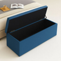 90Cm Chesterfield Ottoman Storage Box, Emerald Green Plush Velvet Upholstered Blanket Box, End Of Bed Bench, Deep Storage Chest - thumbnail 2