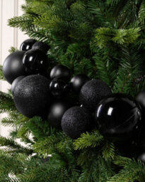 Werchristmas Black Christmas Bauble Garland 9 Ft Decoration - thumbnail 3
