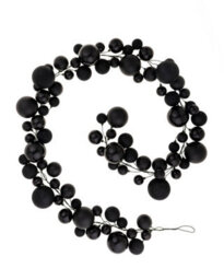 Werchristmas Black Christmas Bauble Garland 9 Ft Decoration - thumbnail 1