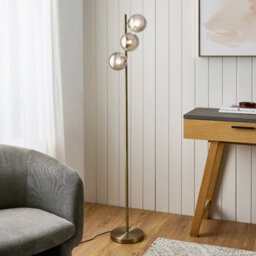 Pagazzi Lighting Pagazzi Tamara 3-Light Antique Brass Floor Lamp