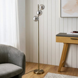 Pagazzi Lighting Pagazzi Tamara 3-Light Antique Brass Floor Lamp - thumbnail 2