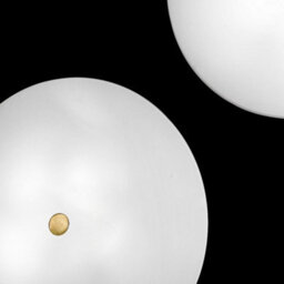 Luminosa Lighting Luminosa Centro Designer Glass Simple Flush Ceiling Light Antique Brass, 3X E27 - thumbnail 5