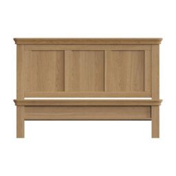 FWSTYLE Oak Bed Frame Uk King Size 5Ft Low Natural Oak Finish - thumbnail 4