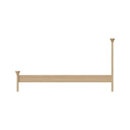 FWSTYLE Oak Bed Frame Uk King Size 5Ft Low Natural Oak Finish - thumbnail 7