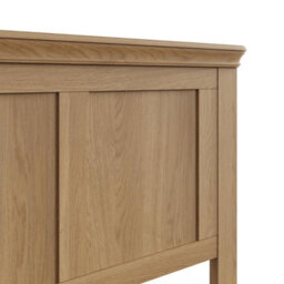 FWSTYLE Oak Bed Frame Uk King Size 5Ft Low Natural Oak Finish - thumbnail 5