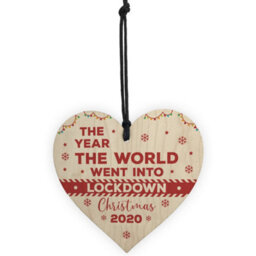 Red Ocean Wooden Christmas Tree Decoration Lockdown Gift Memory Family Gift Home Decor - thumbnail 5