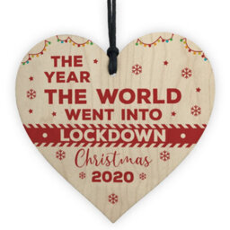 Red Ocean Wooden Christmas Tree Decoration Lockdown Gift Memory Family Gift Home Decor