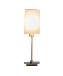 Lighting Supermarket Darwen Square Stick Antique Brass Table Lamp With Small Ivory Shade - thumbnail 2