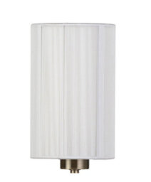 Lighting Supermarket Darwen Square Stick Antique Brass Table Lamp With Small Ivory Shade - thumbnail 3