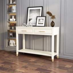 Cabinet Bits Palazzi 2 Drawer Console Table White - thumbnail 2