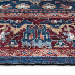 Loomed Washable Non-Slip Neutral Beige Distressed Area Rug 80Cm X 150Cm - thumbnail 3