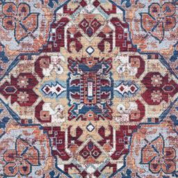Loomed Washable Non-Slip Neutral Beige Distressed Area Rug 80Cm X 150Cm - thumbnail 4