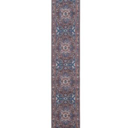 Loomed Washable Non-Slip Neutral Beige Distressed Area Rug 80Cm X 150Cm - thumbnail 7