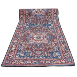 Loomed Washable Non-Slip Neutral Beige Distressed Area Rug 80Cm X 150Cm - thumbnail 5