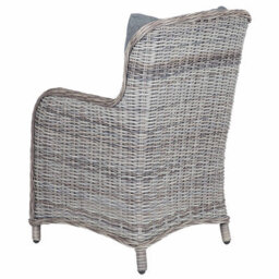 Beliani Set Of 2 Garden Chairs With Cushions Cascais Pe Rattan Grey - thumbnail 7