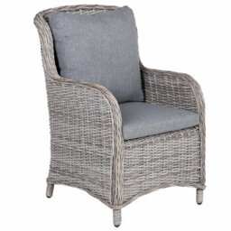 Beliani Set Of 2 Garden Chairs With Cushions Cascais Pe Rattan Grey - thumbnail 5