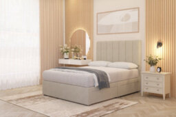 Somnior Beds Somnior Austin Divan Bed Set With Midnight Pocket Sprung Mattress And Headboard Natural Tweed - thumbnail 4