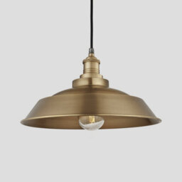 Industville Brooklyn Outdoor & Bathroom  Step Pendant, 16 Inch, Brass, Brass Holder