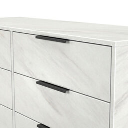 Fuji 6 Drawer Midi Chest Of Drawers In Marble (Ready Assembled) - thumbnail 5