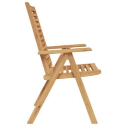 Walplus Garden Chair 6 Pcs Brown 52 X 64.5 X 108 Cm Solid Teak Wood - thumbnail 6