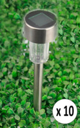 Vivo 10 X Solar Powered Stainless Steel Led Post Lights Garden Outdoor Rechargeable - thumbnail 5