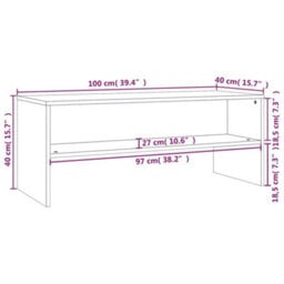 Walplus Tv Cabinet Black 100X40X40 Cm Engineered Wood - thumbnail 6