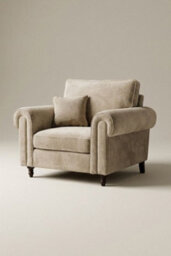 Loft Home Harlow Warm Taupe Fabric Armchair - thumbnail 2