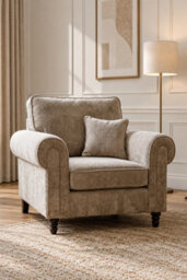 Loft Home Harlow Warm Taupe Fabric Armchair - thumbnail 1