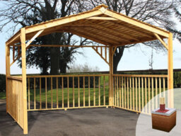Edecks Diy Hot Tub Privacy Shelter Garden Gazebo 3000mm X 3000mm Pressure Treated Outdoor Timber With Steel Spikes 2.07M - thumbnail 2