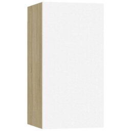 Berkfield Tv Cabinet White And Sonoma Oak 30.5X30X60 Cm Engineered Wood - thumbnail 2