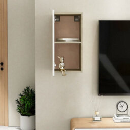 Berkfield Tv Cabinet White And Sonoma Oak 30.5X30X60 Cm Engineered Wood - thumbnail 9