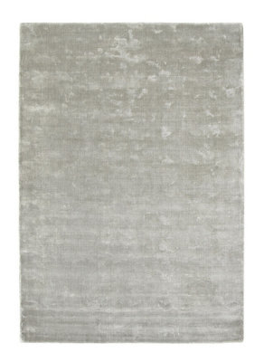 Grey Plain Rug, 20mm Thick Easy To Clean Rug, Handmade Modern Rug For Bedroom, Living Room, & Dining Room-120Cm X 170Cm - image 1
