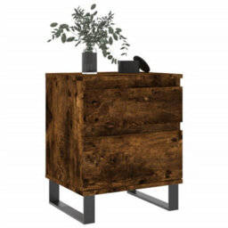 Berkfield Bedside Cabinet Smoked Oak 40X35X50 Cm Engineered Wood - thumbnail 4