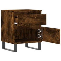 Berkfield Bedside Cabinet Smoked Oak 40X35X50 Cm Engineered Wood - thumbnail 6