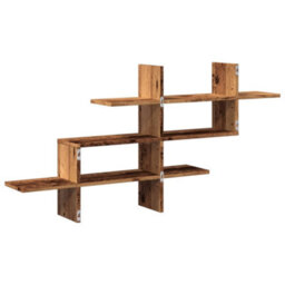 Berkfield Wall Shelf Old Wood 124.5X18X60.5 Cm Engineered Wood - thumbnail 6