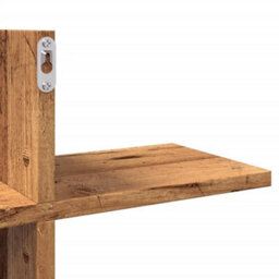 Berkfield Wall Shelf Old Wood 124.5X18X60.5 Cm Engineered Wood - thumbnail 8