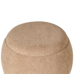 Wyld And Coco Teddy Pouffe With Hidden Storage, Light Brown Boucle, W40 X D40 X H42Cm - thumbnail 6