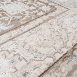 Loomed Neutral Beige Traditional Mandala Bedroom Living Area Rug 120X170Cm - thumbnail 3