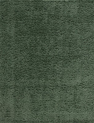 Livabliss Moda Shaggy-Solid Color Green Plush Soft Pile Living Bedroom Rug 120 X 180 Cm Easy Care, Non Shedding - image 1