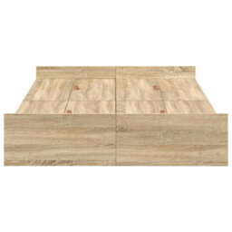 Berkfield Storage Bed Frame Sonoma Oak 120 X 200 Cm Engineered Wood - thumbnail 6