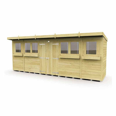 Buttercup Farm 20 X 4 Feet Pent Summer Shed - Wood - L118 X W589 X H201 Cm - image 1