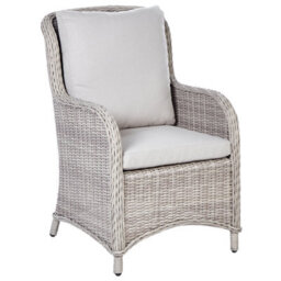 Beliani Set Of 2 Garden Armchairs Cascais Pe Rattan Beige - thumbnail 4