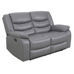 Furniture in Fashion Sorreno Bonded Leather Recliner 2 Seater Sofa In Dark Grey - thumbnail 4